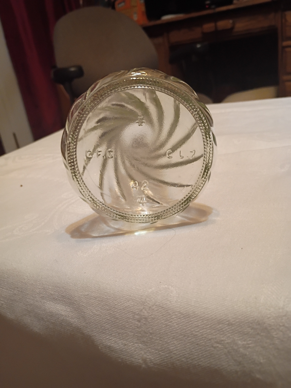 Clear Swirl Glass Bud Vase - - Picture 2 of 2